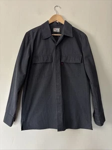 Vintage 90s Levi’s Sta-Prest Shirt Workwear Overshirt - Grey - Size M - Picture 1 of 12