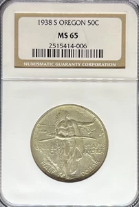 1938-S 50C Oregon MS65 NGC (#PA2515414006) - Picture 1 of 2
