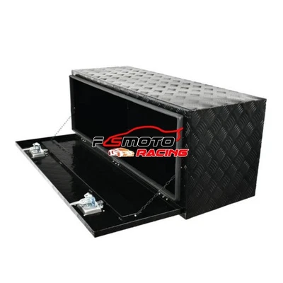 48" x 17" x 18" Aluminum Underbody Truck Tool Box Trailer Pickup Storage Black - Image 1 of 4