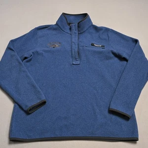Columbia PFG Sweater Mens XL Quarter Snap Fleece Nevada Mock Neck Blue - Picture 1 of 11
