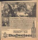 OLD 1914 BUDWEISER ANTI-PROHIBITION ADVERT -  PATRIOTIC BEER DRINKER LORD NELSON