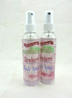 RAZZMATAZZ 2 X 100ml - Dewberry Scented Body Spray - Delightful UK Made Fragrance For You!
