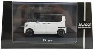 HOBBY JAPAN HONDA N-BOX CUSTOM Platinum White Pearl & Black 1/43 - Picture 1 of 2