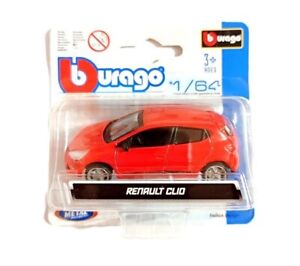 BURAGO 1/64 RENAULT CLIO RED BBURAGO VOITURE