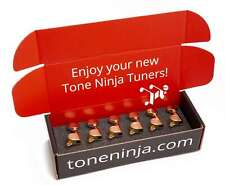 Genuine Tone Ninja Tuners, 6 Inline Staggered, Left Handed, Gold
