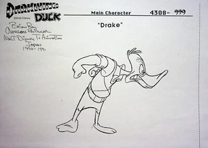 Estudio de Producción DARKWING DUCK FIRMADO BRIAN RAY Modelo Celular Copia Disney - Imagen 1 de 2