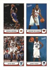2004-05 Bazooka 4-on-1 Stickers #44 Devean George Jerome Williams David West