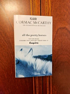 ALL THE PRETTY HORSES CORMAC MCCARTHY PROMO PB ESQUIRE 1994 - Picture 1 of 4