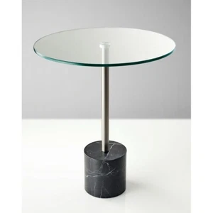 Adesso Blythe End Table, Steel/Black Marble - HX5282-01 - Picture 1 of 1
