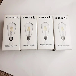 (Set Of 4) 4 Watt (40 Watt Equivalent) ST64 LED Dimmable Light Bulbs, Warm Light - Picture 1 of 4
