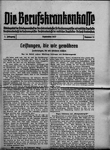 Die Berufskrankenkasse, Sept. 1937, Nr. 12 - Bild 1 von 1