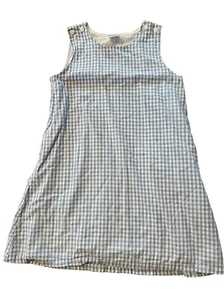 Love That Cotton Dress Girls Size 8 Gingham Blue White Lined - Picture 1 of 4