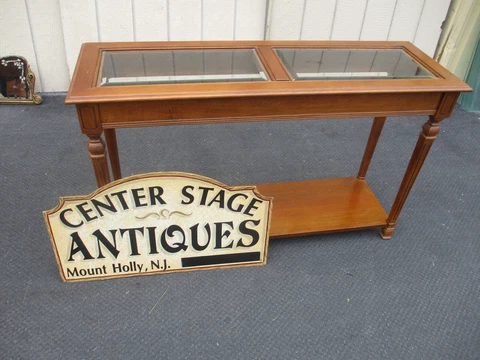 64155 Modern Console Table Hall Stand with glass inserts Cover