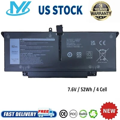 Batería JHT2H para Dell Latitude 7310 7410 Series 0WY9MP 04V5X2 HRGYV 0HRGYV P34S Foto 1 de 4