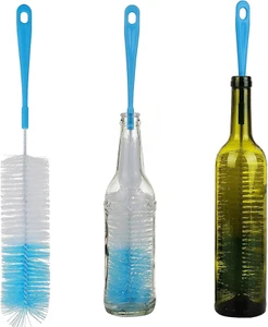 3-Pack Long Bottle Cleaning Brush for Narrow Neck Beer, Wine, Flask, Thermos, Sp - Picture 1 of 12