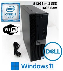 Dell Optiplex 5070 SFF PC Computer Intel i5-9500 Gen 16GB RAM 512GB SSD Win11 - Picture 1 of 5
