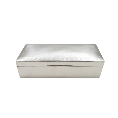 ANTIQUE GEORGE V STERLING SILVER JEWELLERY /TRINKET BOX 1929 Cover