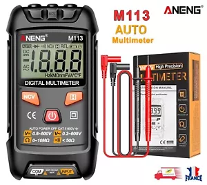 Multimètre Automatique voltmètre AC/DC multimètre numérique Ohm NCV M113 ANENG - Imagen 1 de 10