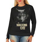 Damen Pullover Sweatshirt The Walking Cat Katze catlove spruch ktzchen fun cats