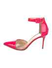 Giuseppe Zanotti Pink Patent Pvc D'orsay Pumps Size 9 It 39 Good Condition & Bag