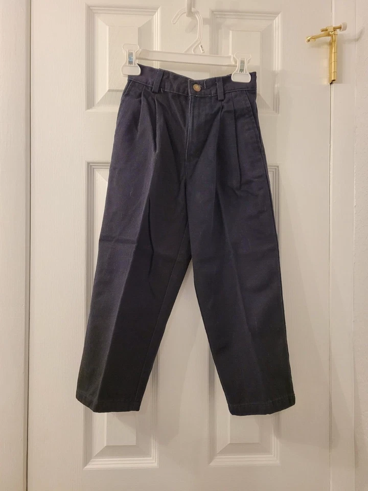 PANTALONES/PANTALONES DE VESTIR SONOMA NEGROS PLISADOS DELANTEROS NIÑOS TALLA 6R USADOS Foto 1 de 4