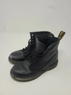 Botas al tobillo Dr. Martens 1460 J de cuero negras con cordones/crebilla lateral para niños talla 2 Foto 1 de 4