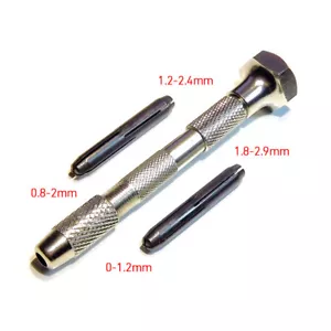 Taladro manual mandril cabezal giratorio broca 2 mandril 4 tamaños 0,1 mm-2,9 mm - Imagen 1 de 3