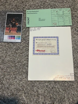 Foto RARA Topps Vault 1/1 ALLEN IVERSON 76ers Total Domination 2004-05 inserto Foto 1 de 2