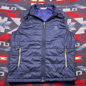 Peter Millar Hyperlight Quilted Vest Mens M Blue Puffer Full Zip Camo Lined Coat - Picture 1 of 14