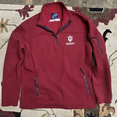 Campus Heritage IU Hoosiers 套衫模拟颈部 1/4 拉链尺寸 M — 第 1/4 张图片