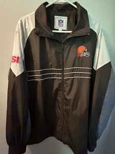 Cleveland Browns Light Jacket Men Size XL NFL Football Windbreaker Zip Up - Picture 1 of 6