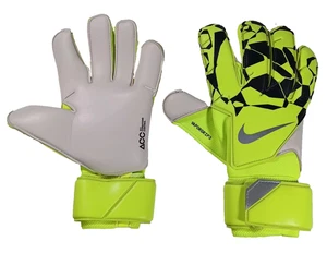 Nike GK Vapor Grip3 ACC Sz 10 Goalkeeper Gloves Volt/Black Soccer Goalie, New - Picture 1 of 11