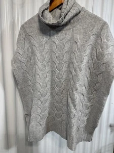 Maglione Kinross senza maniche Popover collo cappuccio in peltro chiaro taglia small - Foto 1 di 4