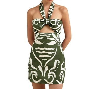 NWT RESORT CRUISE lovers COMMENSE tropical mini dress XL - Picture 1 of 10