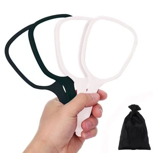 4PC Black and White Hand Mirror Travel Handheld Mirror Cosmetic Mirror with H... - Picture 1 of 4