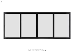 Aluminum Sliding 4-Panel Patio Door | 240” x 96” | 20' x 8' - Picture 1 of 3