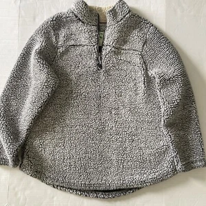 Maglione pullover tè verde giacca sherpa pile zip panna/grigio donna XXL - Foto 1 di 5