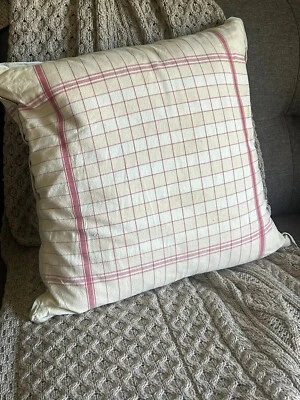 Ralph Lauren Checked Christmas Plaid 2-Sided Throw Pillow w/Down Insert 20x20 - Image 1 of 4