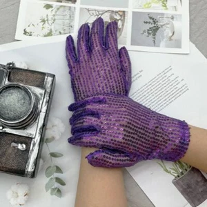 Dancing Show Sequins Gloves Summer Women Mittens Props Gloves Adult Children - Picture 1 of 14