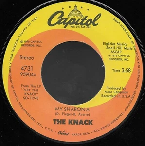 My Sharona, Let Me Out * by The Knack (7", 1979, Capitol) Plays VG++ - Picture 1 of 2
