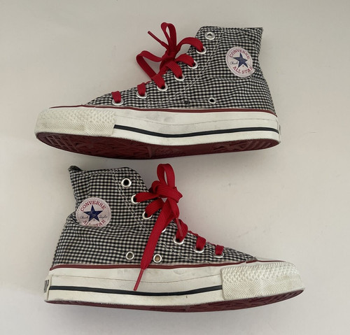 Scarpe alte Converse CTAS Made in USA M 3 5 W 5 5 stampa Gingham LEGGI