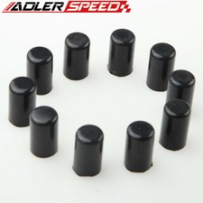 6mm 1/4" Silicone Blanking Cap Intake Vacuum Hose End Bung Caps Black x 10pcs