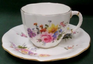 Royal Crown Derby DERBY POSIES Cup and Saucer Set (No Inner Design) CSLM4 - Picture 1 of 3