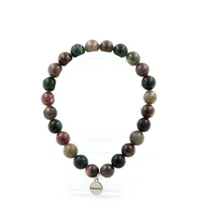 Mogok Ruby Bead Bracelet, Myanmar + Zambian Emerald + Manufactured Sapphire - Picture 1 of 7