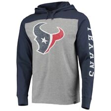 ‘47 Brand Men's Houston Texans Cotton Blend Hooded Long Sleeve T-Shirt M L.