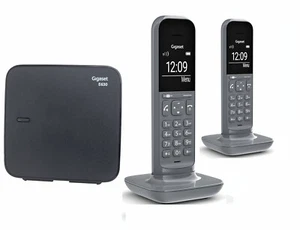 Gigaset CL390HX DUO SET VoIP Telefon bezprzewodowy Telefon stacjonarny DECT Antracyt - Zdjęcie 1 z 1