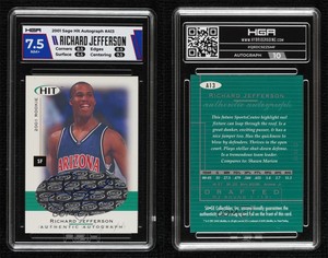 2001-02 SAGE Hit Auto Richard Jefferson #A13 HGA 7.5 Rookie Auto RC