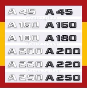 A Class Mercedes Benz Emblemas Letras CROMADO O NEGRO A45 - A250 CDI 3D/2D FLAT - Imagen 1 de 11