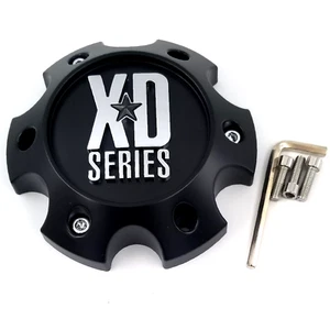 KMC XD Satin Black 6 Lug Bolt On XD820 6x135 Wheel Center Cap 1079L140SB-H34 - Picture 1 of 6