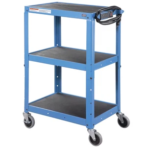 Global Industrial Steel Audio Visual  Instrument Cart Blue - Picture 1 of 1